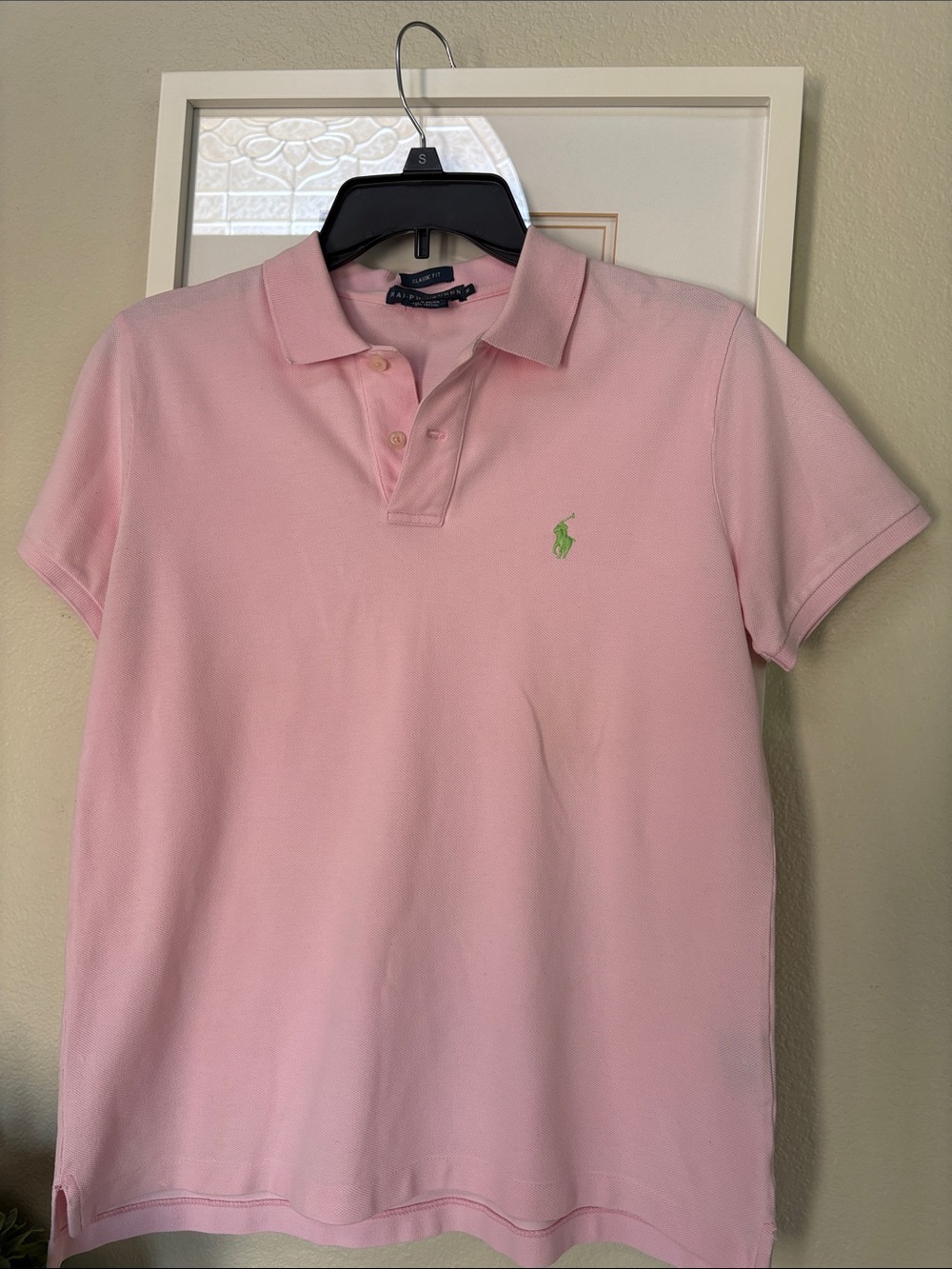 Ralph Lauren The Iconic Classic Fit Light Pink Polo Size Medium 👚 - Picture 7 of 8
